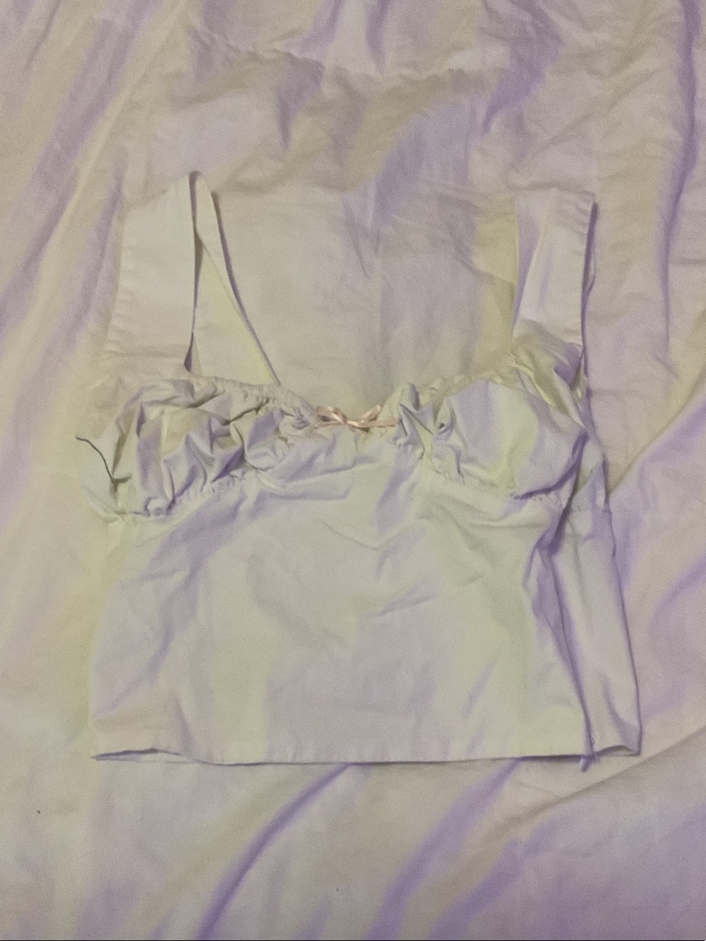 With Jean White Cotton Camisole Top
